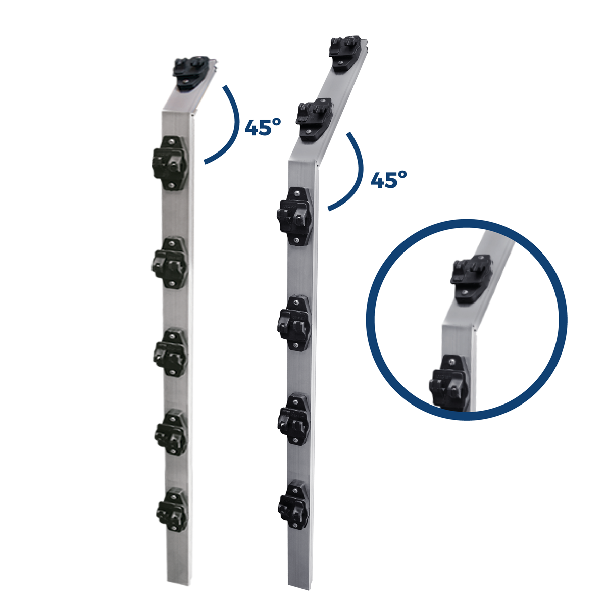 Varilla Tubular Prime 25mm 45º/1 con 6 aisladores W
