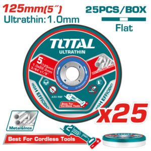 Disco de Corte Metal (125X1.0X22.2MM) x1- Industrial - TOTAL